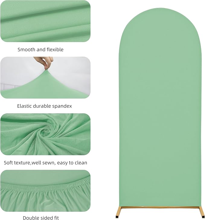 Wedding Arch Covers Arch Backdrop Cover Arch Stand Covers 7.2FT 6.6FT 6FT Set - Image 5