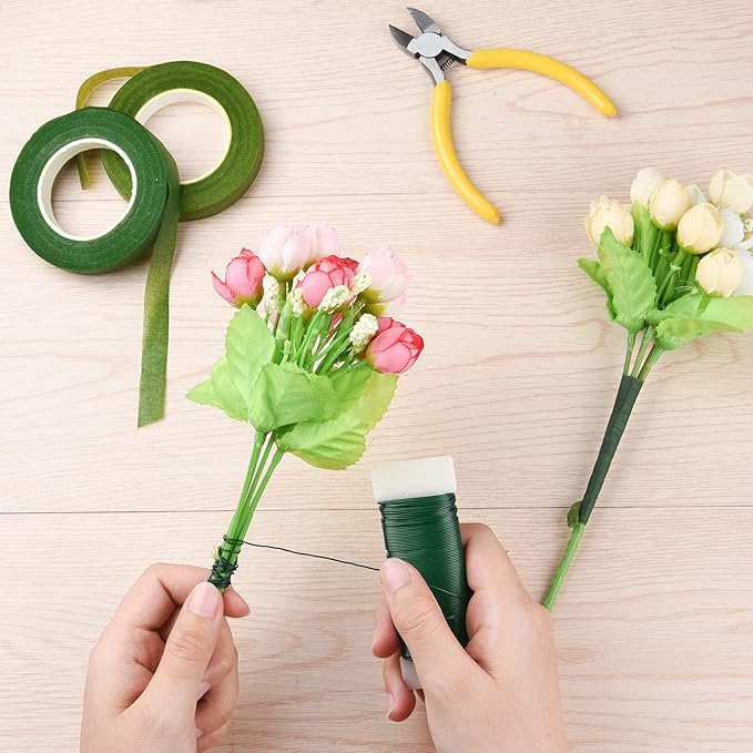 CHRORINE Floral Arrangement Kit Floral Tapes 22 Guage Floral Stem Wire 26 Gauge - Image 6