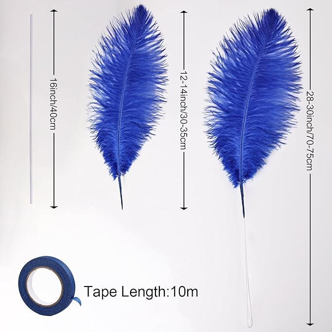 Bulk Royal Blue Ostrich Feathers - Image 3
