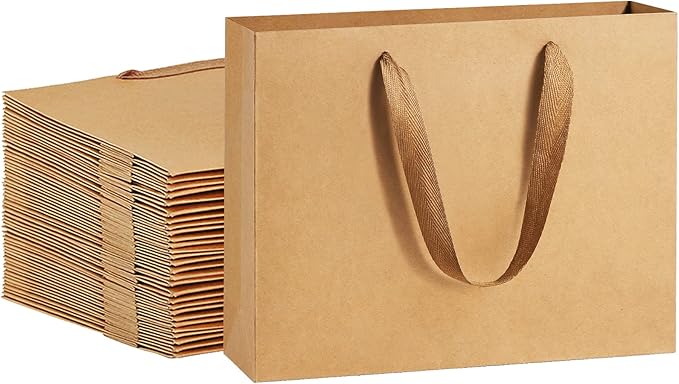 BagDream Paper Bags 10.6x3.1x8.3 25Pcs Gift Bags Heavy Duty Kraft Brown Gift by BagDream