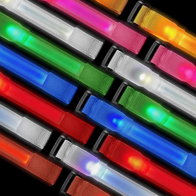 8 Pack LED Bracelets Light Up Wristbands, Glow Flashing Wristbands Glow in The - Image 4