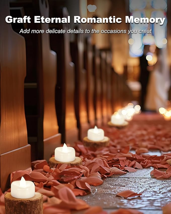 Remote Candles, 400+Hours Remote Control LED Tea Lights Votive Candle - Image 6