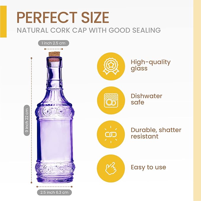 Assorted Purple Glass Bottles - Image 2
