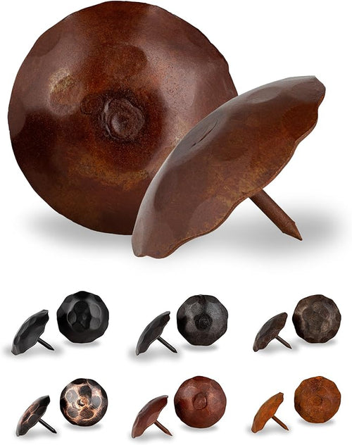 10 Pack 2" Round Head Iron Clavos Decorative Nails – Sealed Rusted – Handmade by BorderlandRusticHardware
