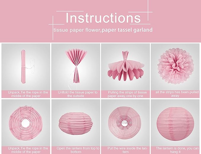 Rose-Gold Pink Burgundy Party Decorations - Image 3