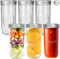 CycleMore 6 Pack Wide Mouth Mason Jars by CycleMore