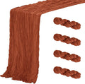 Aktor 4 Pack Terracotta Table Runner Boho Cheesecloth Table Runner Semi Sheer by Unknown