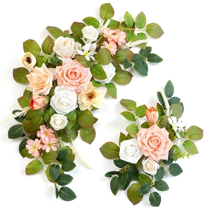 Wedding decor Welcome Sign Flower Backdrop Garland by Piklado
