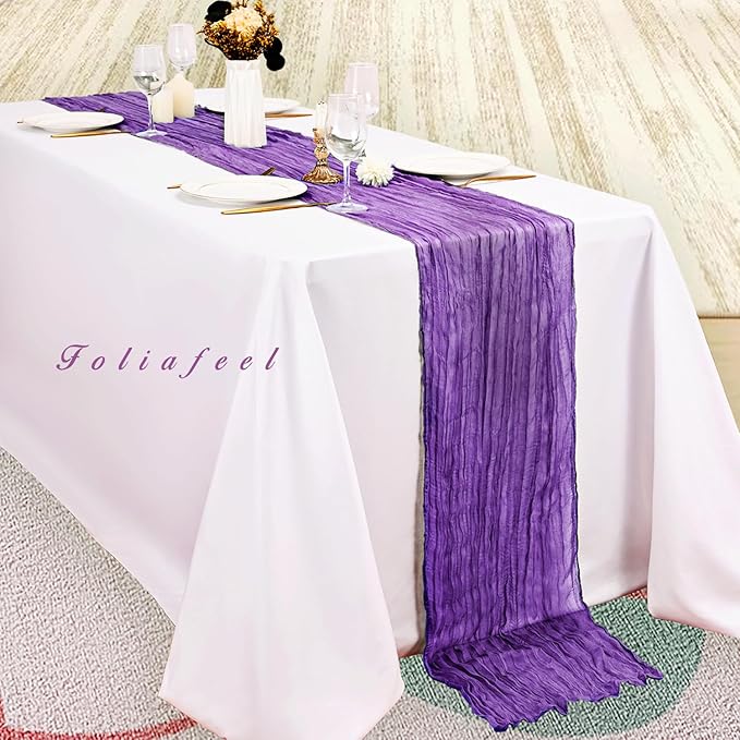 20 Pack Purple Cheesecloth Table Runner 10FT Boho Fabric Rustic Cheese Cloth - Image 4