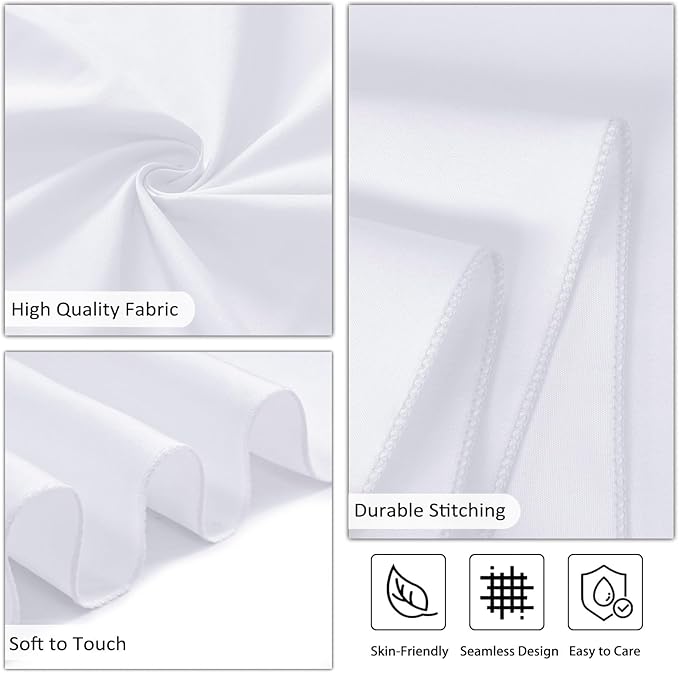 8 Pack White Table Cloth 90 x 156 Inch Rectangular Tablecloths - Image 4