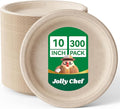 JOLLY CHEF Compostable Heavy Duty Plates   Eco-Friendly Disposable by JOLLYCHEF
