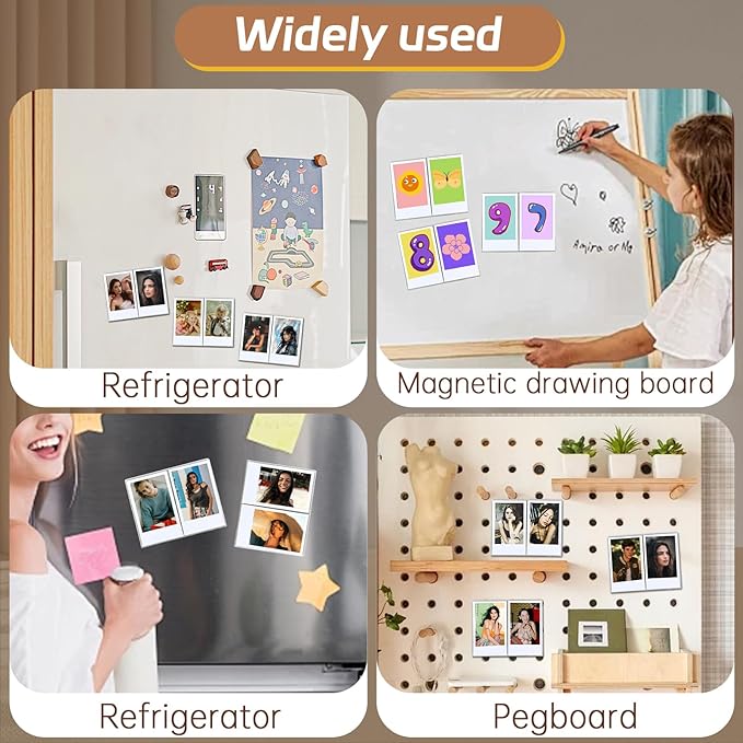 6Pack Magnetic Refrigerator Picture Frames fit 2PCS Mini 2x3 Pictures Collage - Image 5