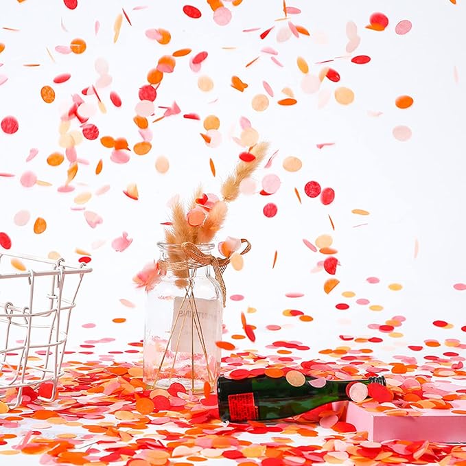 RYKOMO 10000 Pieces 1 Inch Round Tissue Paper Confetti, 3.5oz Multicolor Table - Image 5