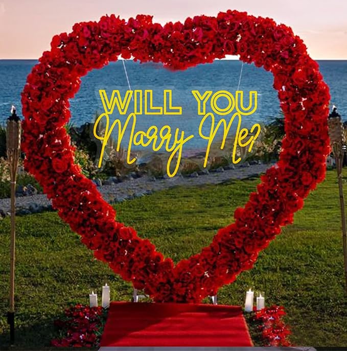WILL YOU Marry Me? Neon Sign Custom Large Wedding Engagement Party Backdrop LED - Image 5