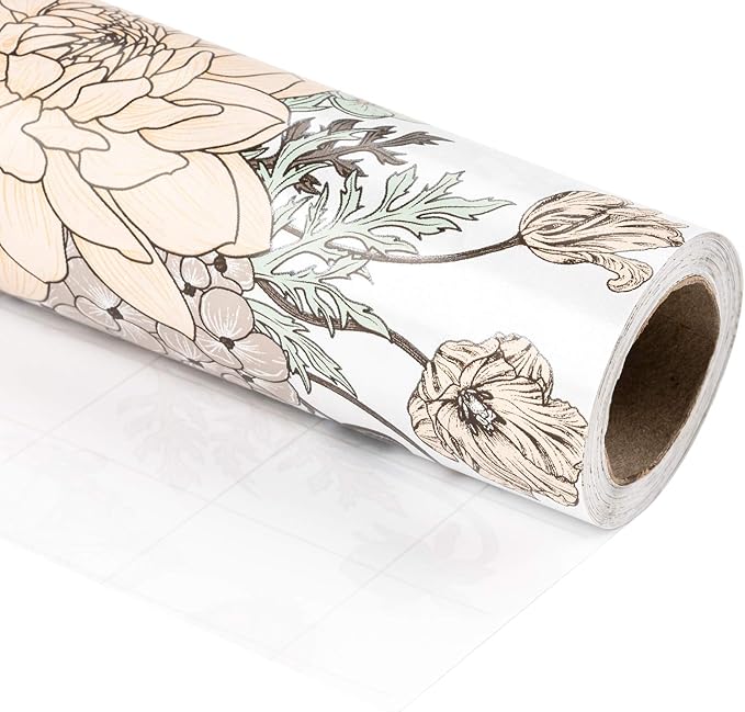WRAPAHOLIC 30 Inch Jumbo Floral Wrapping Paper - Image 2