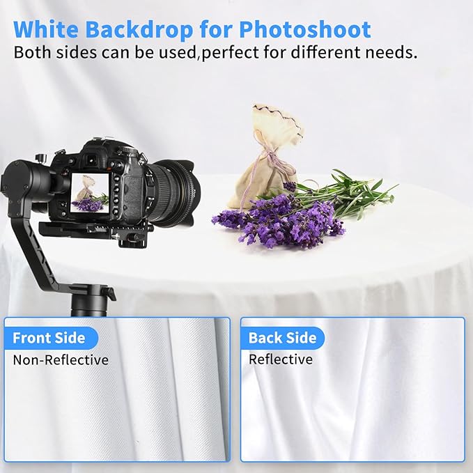 HEMMOTOP White Photo Backdrop Background, 10x20 ft White Screen - Image 4
