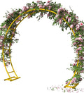 Queension Metal Arch Backdrop Stand 8Ft Wide 7Ft High, Wedding Arch Frame by Queension