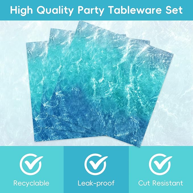 40pcs Ocean Themed Birthday Party Decorations Under the Sea Party, Ocean Waves - Image 4
