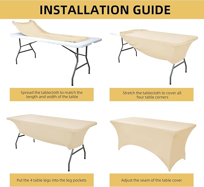 2-Pack 8ft Spandex Table Covers - Image 5