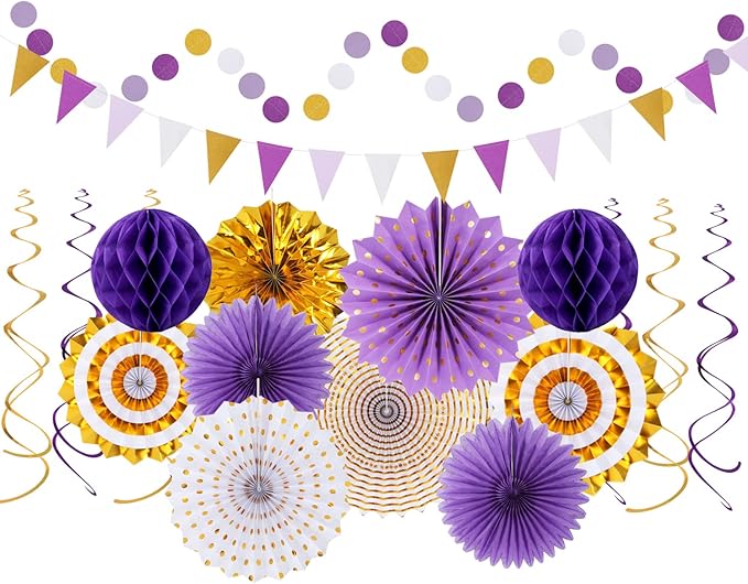 Purple-Gold Graduation Party-Decoration - Image 4