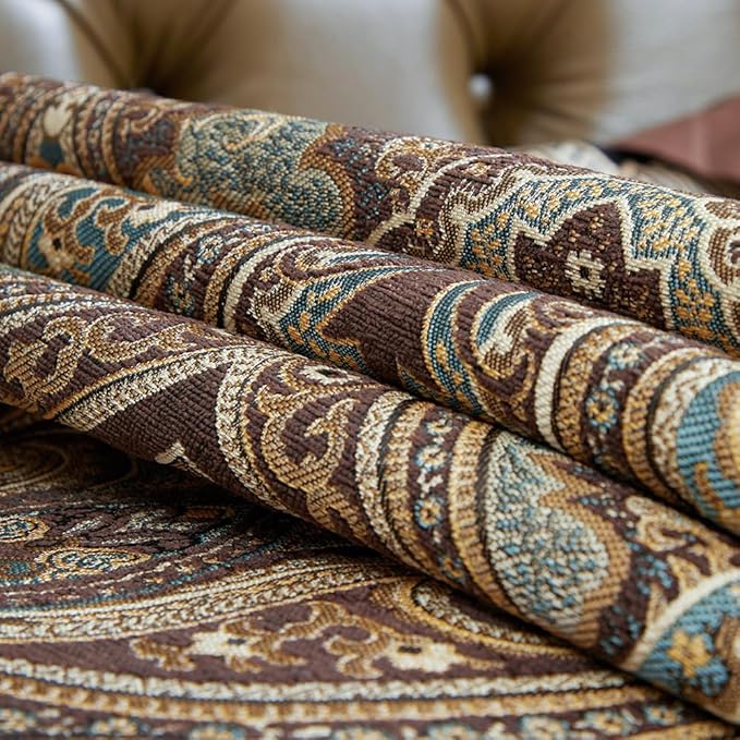 Luxury Vintage Design Table Runner 48 inches Long Embroidery Jacquard Fabric - Image 5