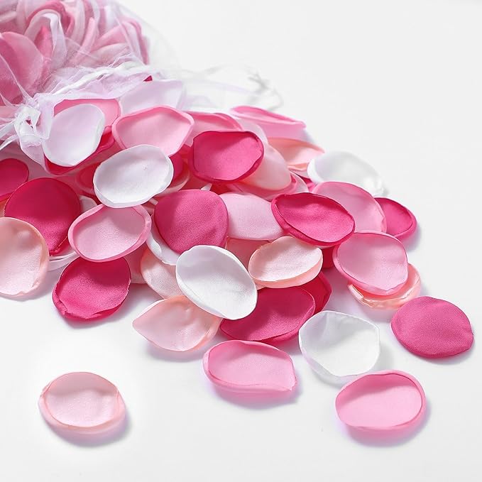 Serwalin 300Pcs Silk Rose Petals Fuschia Flower Petals by Serwalin