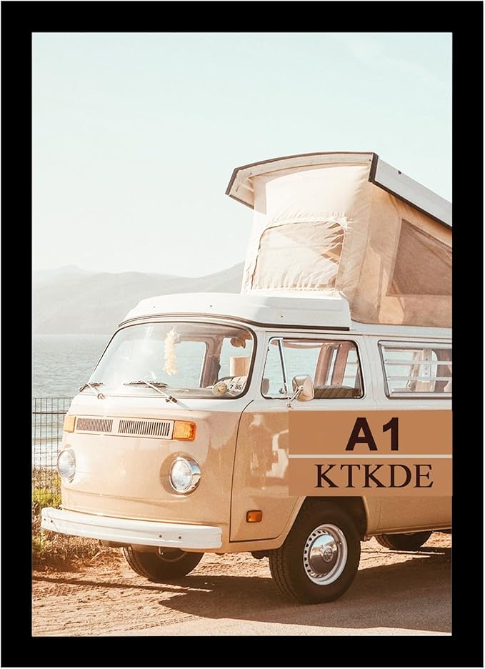 KTKDE A1 Black Modern Picture or Poster Frame, 23.4x33 Poster Frame Black by KTKDE