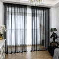 Window Black Sheer Curtains 48 Inches Width 72 Inches Long 2 Panels Sheer by L%26TEC