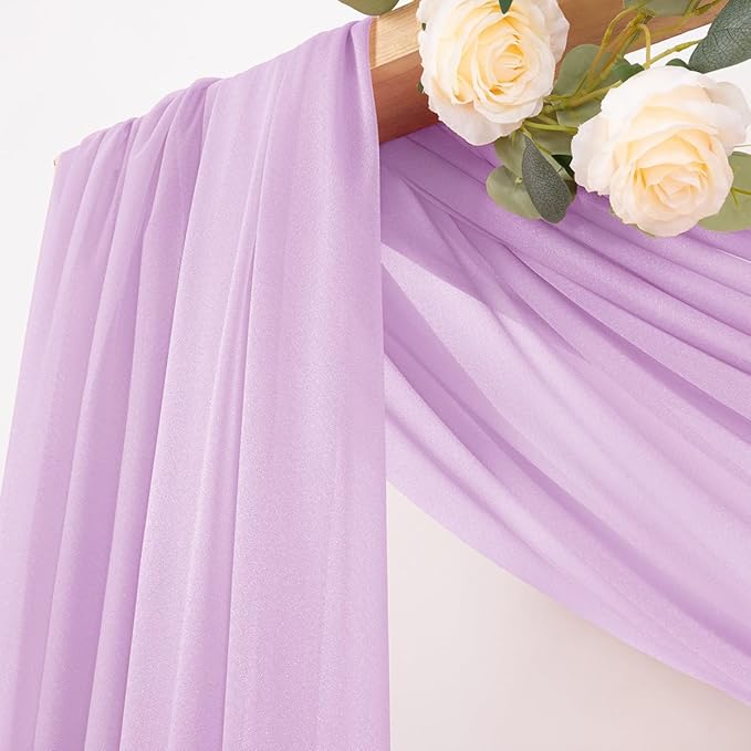 MLMC Lilac Purple Wedding Arch Draping Fabric 1 Panel 29" x 20 FT Extra Long - Image 2