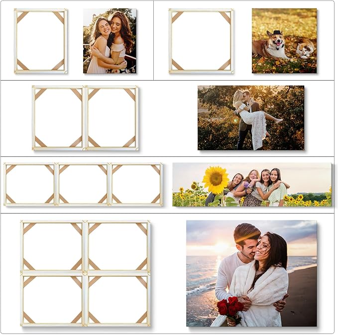 4pcs DIY Wooden Canvas Stretcher Bars Canvas Frame Kit - Image 4