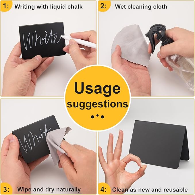15 Pcs 4"x3" Mini Chalkboard Signs - Image 4