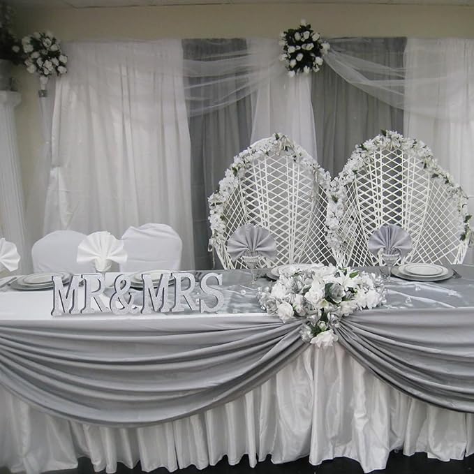 TONIFUL 8 Inch Silver Glitter Letter S Table Centerpiece A-Z Silver Birthday - Image 9