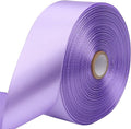 Light Purple Solid Satin Ribbon 1-1/2 Inch 50 Yards Solid Polyester Fabric by Riunbb