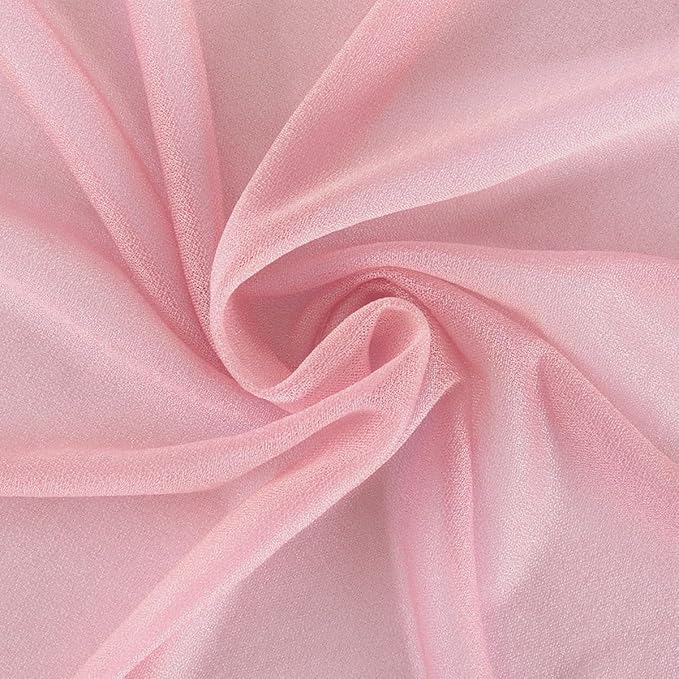 Dusty Rose Elegant Arch Draping Fabric Outdoor 1 Panel 29" × 20Ft Sheer Chiffon - Image 4
