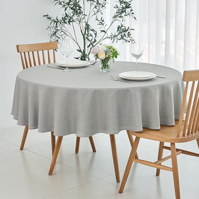maxmill Linen Textured Tablecloth Spill-Proof Stainproof Wrinkle Free Washable by maxmill