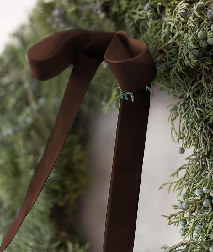Brown Velvet Ribbon 1.5'' 25 Yards - Image 3