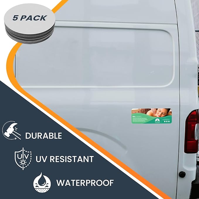 Magnet Me Up Custom 8x3 Inch Rectangle Magnet, 5 Pack, Customizable - Image 4