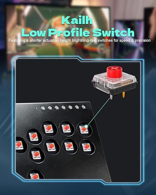 Borcham Haute42 M16 All-Button Arcade Stick, Leverless Arcade Controller - Image 6