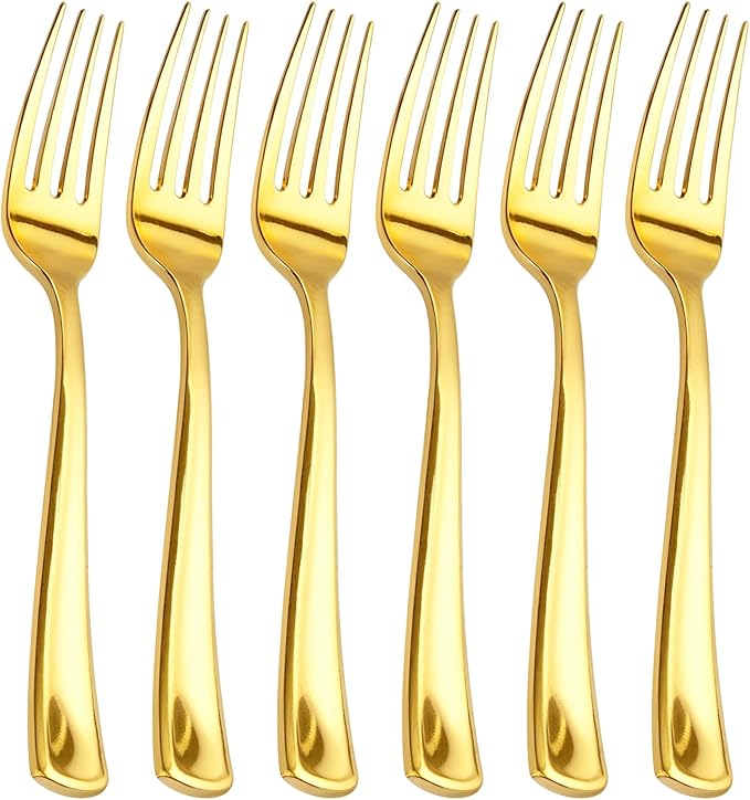 bUCLA 600PCS Gold Plastic Forks by BUCLA