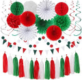 Red-Green White Christmas Party-Decorations by Hugtmr