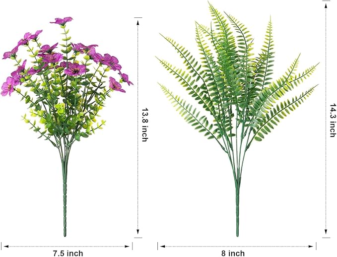 HyeFlora Artificial Faux Outdoor Flowers Plants - Image 6