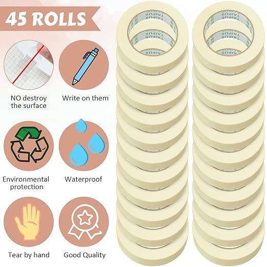 Masking Tape Bulk General Purpose Masking Painting Tape 55 Yards - Image 4
