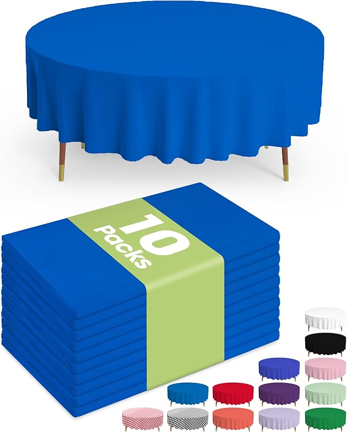 Pureegg Plastic Table Cloth Disposable 10 Pack, Graduation, Patriotic by Pureegg
