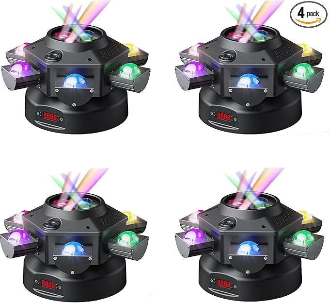 4-Pack Moving Head DJ Lights, 150W Party Light by HOLDLAMP