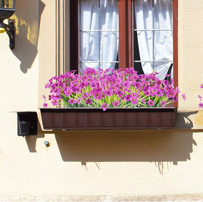20 Bundles Artificial Flowers Outdoor UV Resistant Fake Flowers No Fade Faux - Image 4