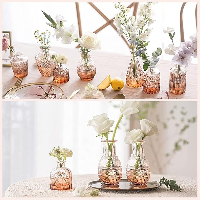 20 Pcs Glass Bud Vase Set Small Vintage Flower Vase in Bulk - Image 6