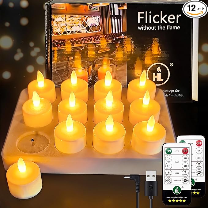 HL Rechargeable Tea Lights by HLHappinessLight