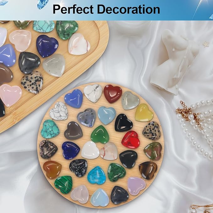 Healing Crystals, Virekm 30PCS Heart Healing Crystals Amethyst Heart Love - Image 7