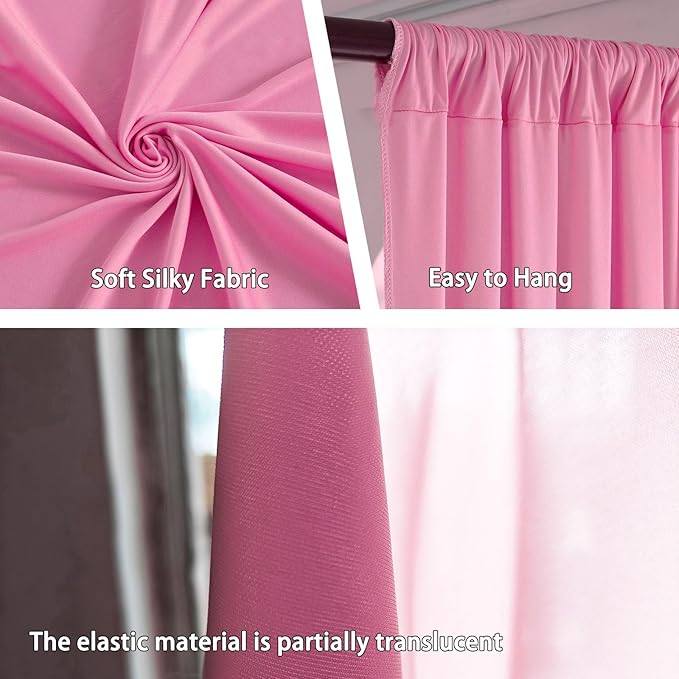10 x 10 Feet New Pink A Backdrop Curtain - Image 3