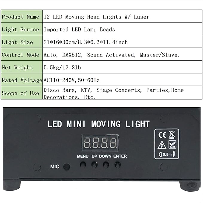 Moving Head DJ Light with Rotating Beam - Image 5